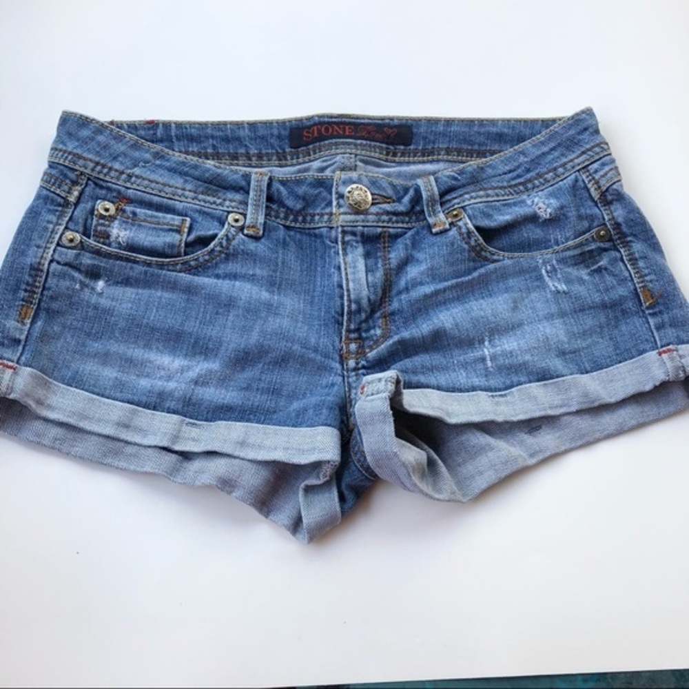 Vintage Stone Love Shorts Size 9 Juniors Distressed